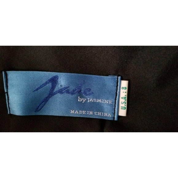 Jade By Jasmine Women’s Stunning Taffeta Bateau Neckline Sheath Dress Size 8 - Picture 12 of 14